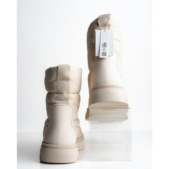 Zara Mens Quilted Boots Ski Snow Off White EU 43 US 10 Track Sole 2033/320 NWT - Picture 9 of 11